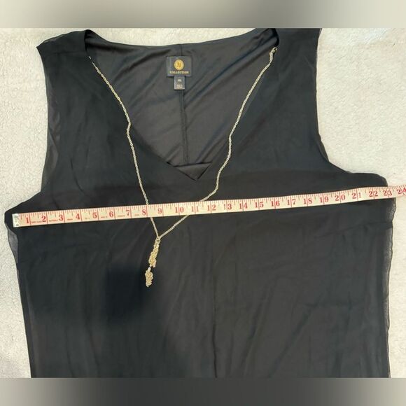 Black XXL JM Collection Maxi Dress With Removable Necklace New with Tags - Picture 8 of 9